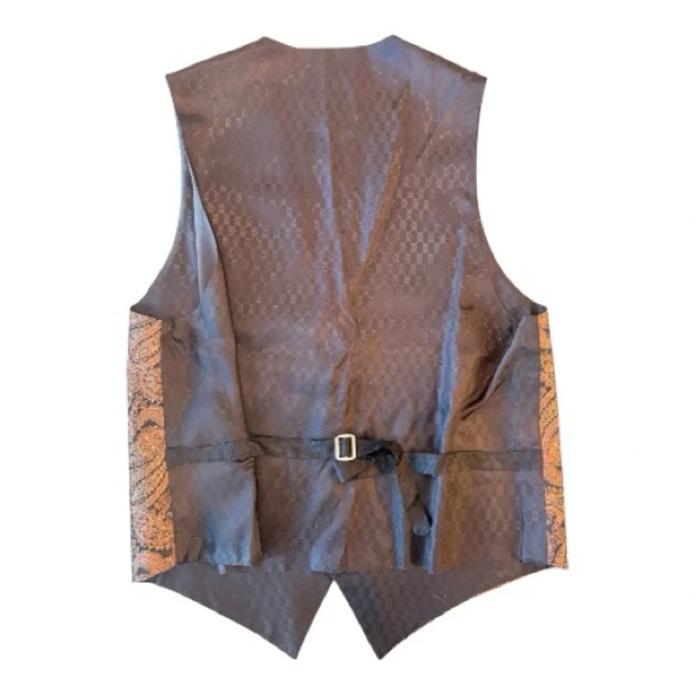 Vintage 90s 100% Silk Paisley Vest
